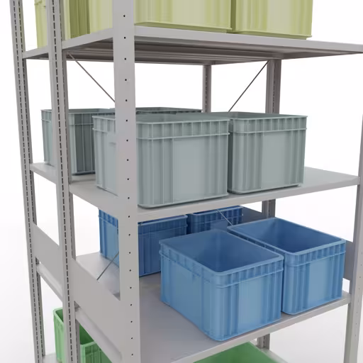 Extra afbeelding van het artikel Basisplank, dubbele plank, plankinsteeksysteem MULTIplus150, 3000 x 1000 x (2x1000) mm, 2x7 planken, kruisschoor, RAL 7035 lichtgrijs uit dubbele planken