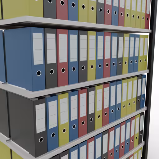 Afbeelding nr. 11 van het artikel, kantoorrekken, insteeksysteem MULTIplus150, 2300 x 1300 x 600 mm, 7 planken, met middenaanslag, zwart/lichtgrijs uit de productgroep kantoorrekken van Schulte Lagertechnik