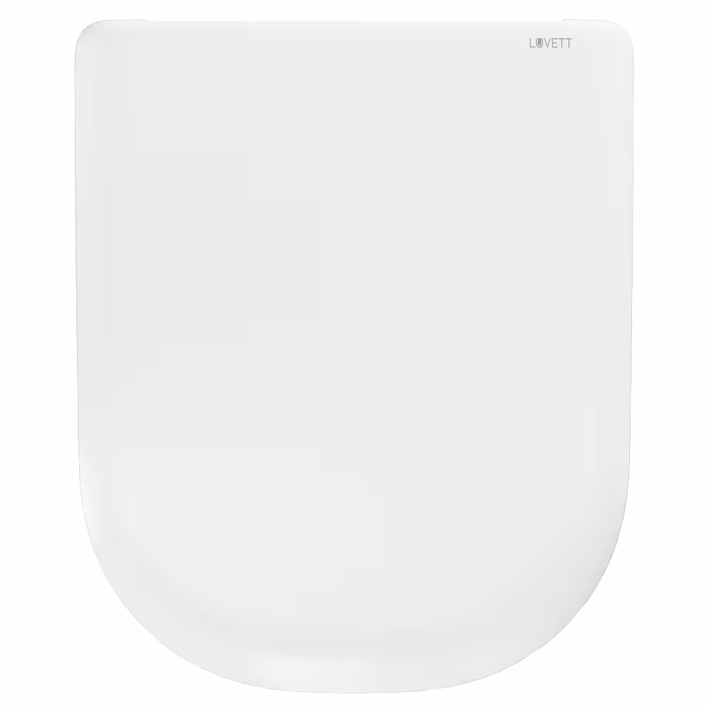 Productafbeelding nr. 12 van artikel toiletbril D900 D-vorm wit met softclose-mechanisme Figuur nr. 12 van artikel toiletbril D900 D-vorm wit met softclose-mechanisme uit de productgroep badkamerkeramiek van het merk LUVETT