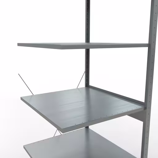 Productafbeelding nr. 6 van het artikel aanbouwrekken, legbord-insteeksysteem MULTIplus150, 2500 x 750 x 800 mm, 6 legborden, verzinkt uit het insteeksysteem-assortiment van Schulte Lagertechnik