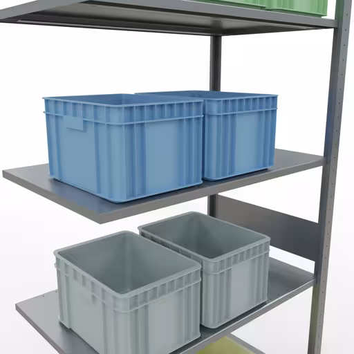 Figuur nr. 15 van het artikel aanbouwrekken, legbordstellingen, insteeksysteem MULTIplus85, 3000 x 1000 x 600 mm, 7 legborden, verzinkt uit de productgroep insteeksysteem van het merk Schulte Lagertechnik.