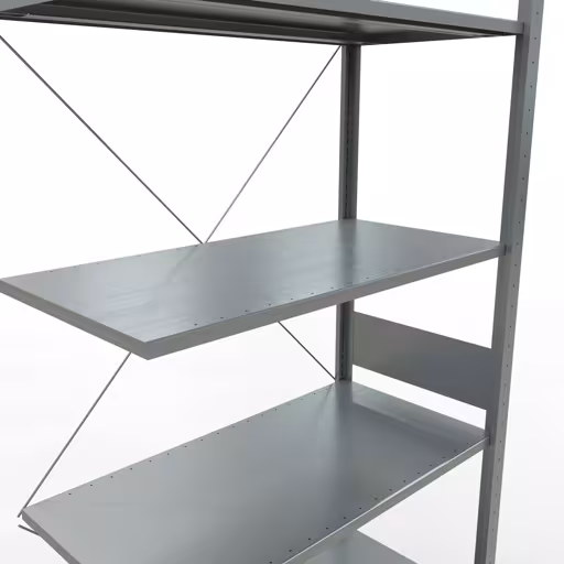 Figuur nr. 16 van het artikel aanbouwrekken, legbordstellingen, insteeksysteem MULTIplus85, 3000 x 1000 x 500 mm, 7 legborden, verzinkt uit de productgroep insteeksysteem van het merk Schulte Lagertechnik.