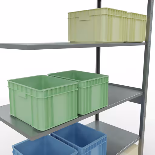 Insteeksysteem opzetplank 2500x1300x600 mm, type 150 kg, verzinkt uit de categorie opzetplanken met de GTIN 4004514217752 Insteeksysteem opzetplank 2500x1300x600 mm, type 150 kg, verzinkt van Schulte Lagertechnik uit het assortiment insteeksysteem