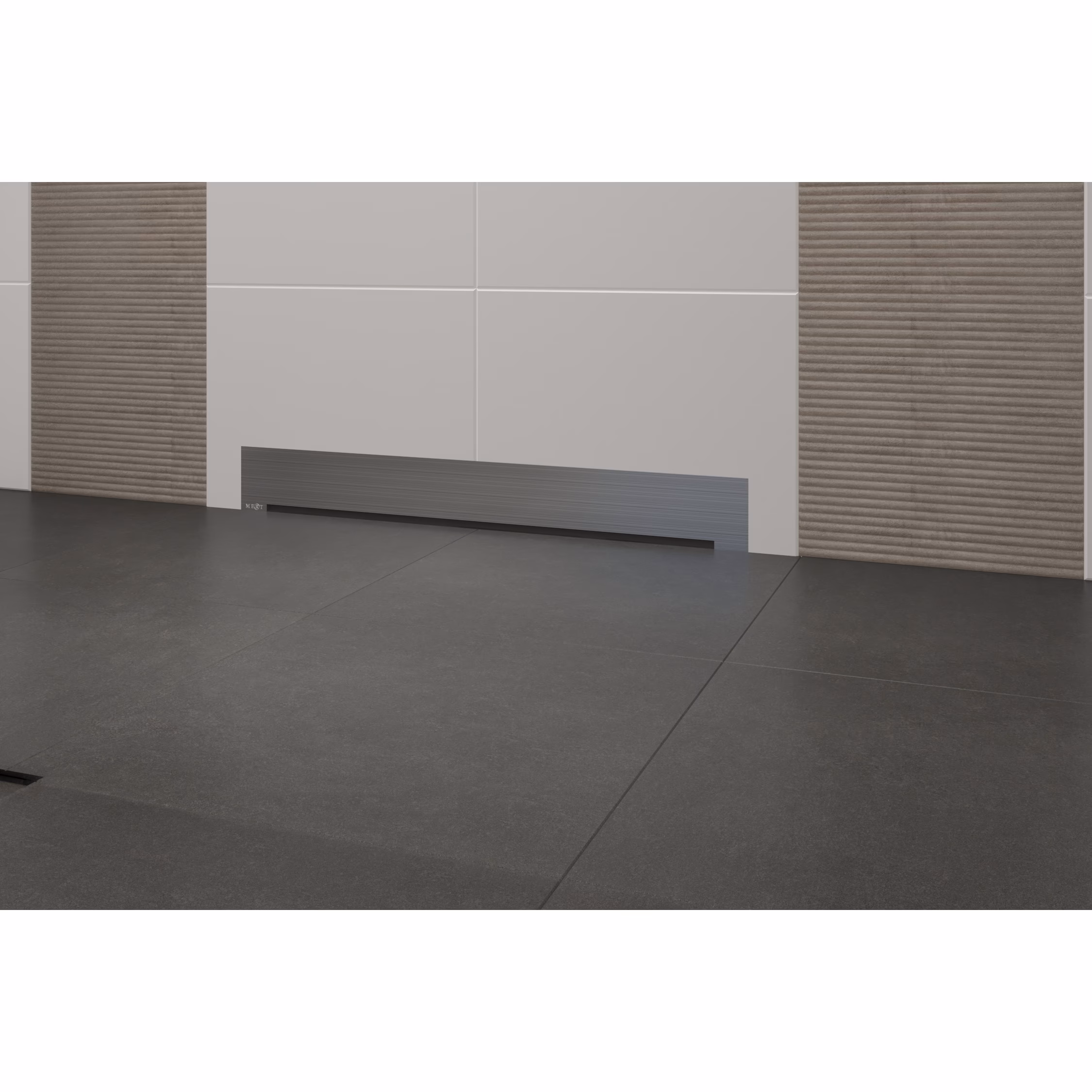 MERT wanddoucheafvoer OPT, gemaakt van massief geborsteld roestvrij staal, van het merk Mert. MERT wanddoucheafvoer OPT, gemaakt van massief geborsteld roestvrij staal, uit de categorie vloerafvoeren