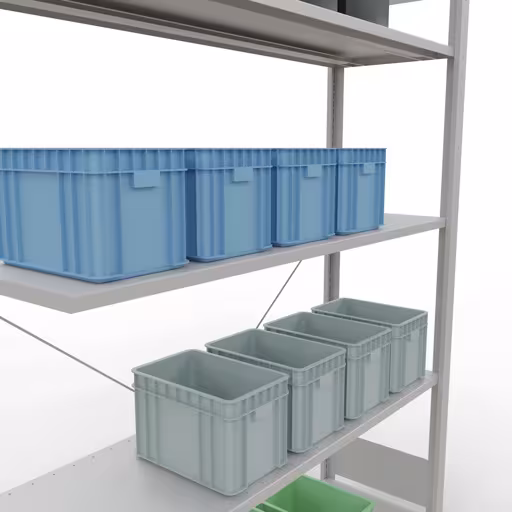 Andere weergave van het artikel insteeksysteem opzetplank 2000x1300x400 mm, type 150 kg, lichtgrijs uit de categorie insteeksysteem