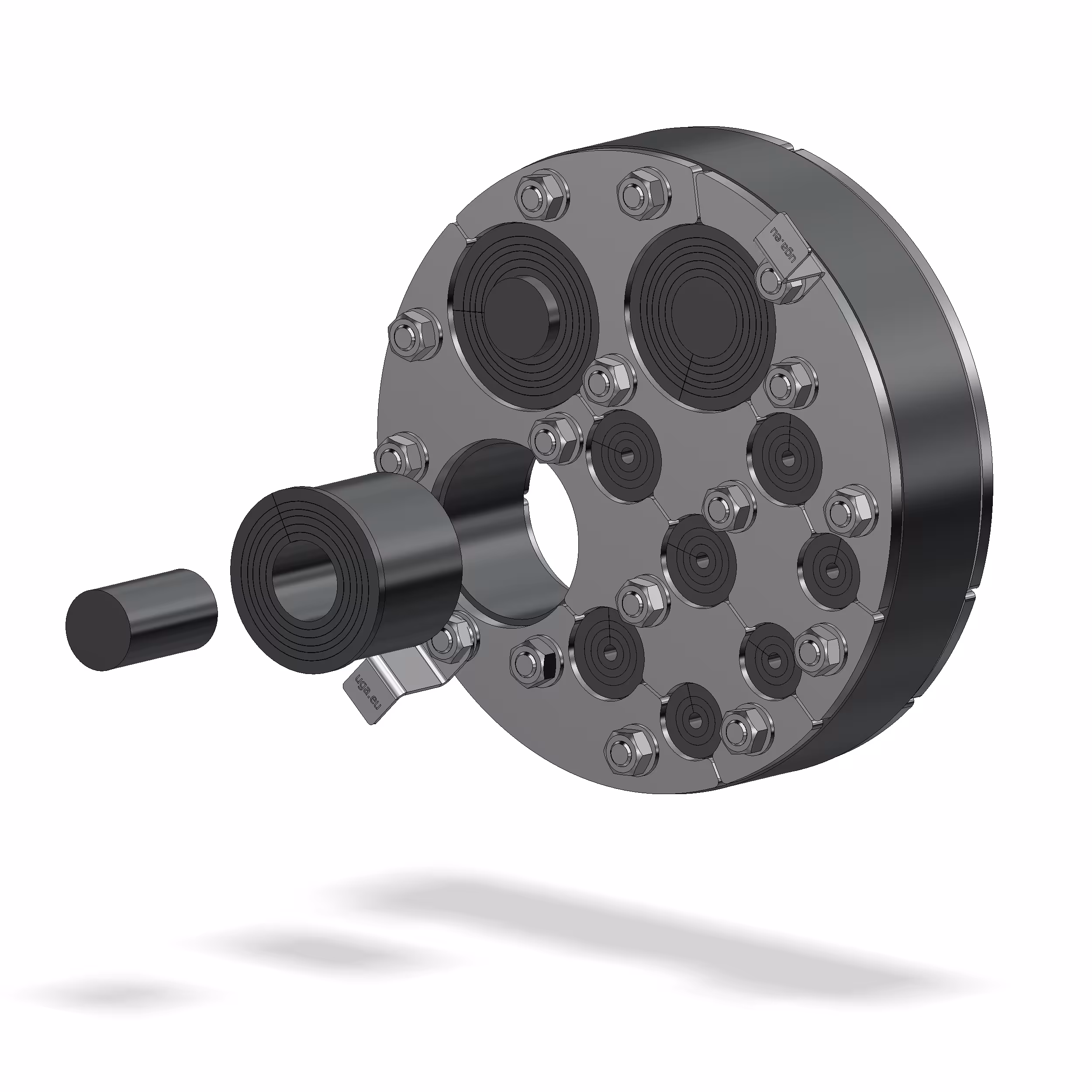 Rubberen persafdichting ZS 200 GPD200/G/40/ZS/V2A/EPDM/3x(22-54)+4x(4-25)+3x(4-20) van UGA System-Technik met artikelnr. 485220054324