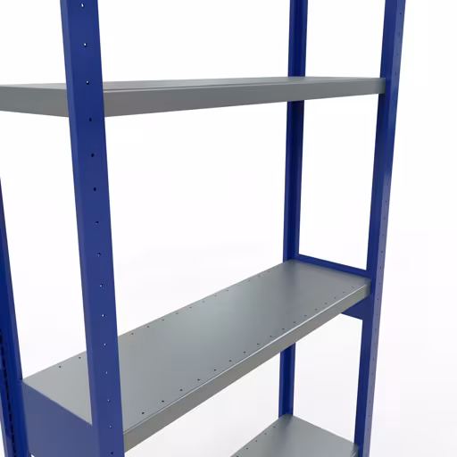 Figuur nr. 14 van het artikel basisrek, legbord, insteeksysteem MULTIplus250, 3000 x 1000 x 300 mm, 7 legborden, lengtestangen, RAL 5010 gentiaanblauw/verzinkt uit de insteeksysteem productgroep van Schulte Lagertechnik.