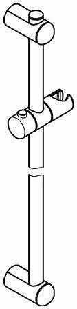 Technische Zeichnung 4030082 GROHE doucheglijstang Euphoria 27499 600 mm chroom