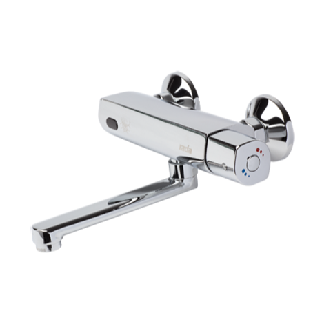 Rada Tec 500 wastafelthermostaatmengkraan met korte uitloop 150 mm van Rada Armaturen Rada Tec 500 wastafelthermostaatmengkraan met korte uitloop 150 mm uit de categorie wastafelmengkranen met artikelnummer 1.1929.110