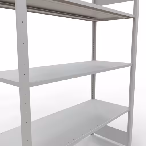 Basisplank, legbord, insteeksysteem MULTIplus150, 2000 x 1300 x 500 mm, 5 legborden, lengtestangen, RAL 7035 lichtgrijs van Schulte Lagertechnik uit het assortiment insteeksysteem