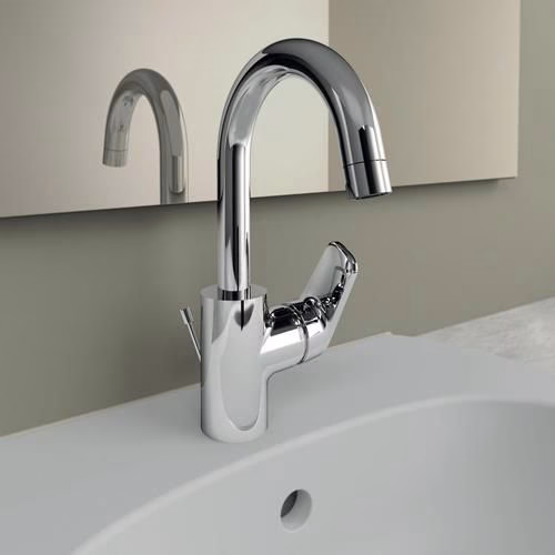 IS Ceraflex wastafelmengkraan met hoge uitloop en afloop 146 mm chroom