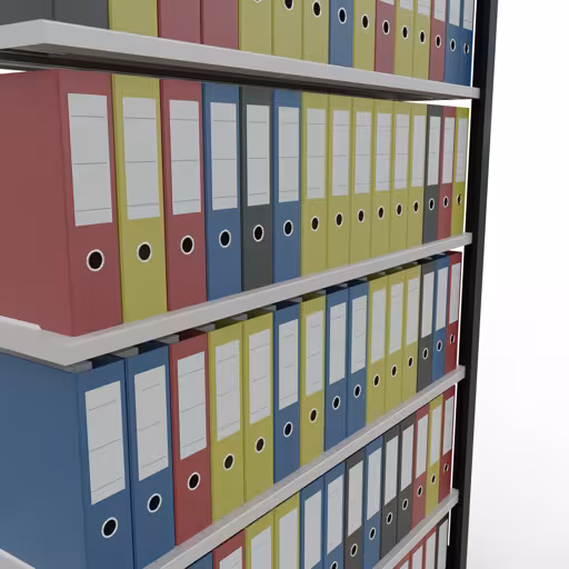 Figuur nr. 9 van het artikel aanbouwrekken, kantoorrekken, insteeksysteem MULTIplus85, 2300 x 1300 x 300 mm, 7 planken, kruisschoor, zonder aanslaglijst, zwart/lichtgrijs uit de productgroep kantoorrekken van Schulte Lagertechnik.