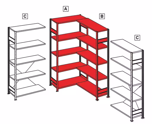 Extra afbeelding van het artikel hoekplank (velden A + B) 2500 x 1000 x 300, 2x6 planken, verzinkt uit hoekplanken