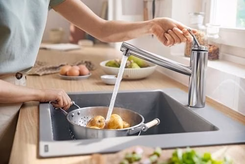 Eéngreeps wastafelmengkraan Zesis M33 150 chroom