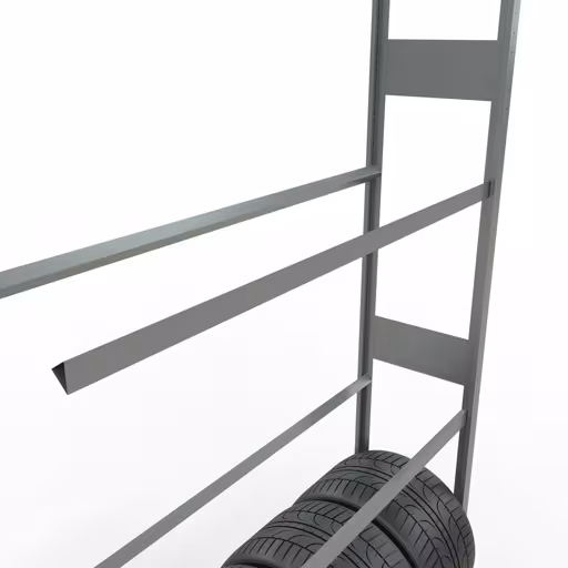 Figuur nr. 13 van het artikel aanbouwrek, wielen-/bandenrek, 4500 x 1500 x 400 mm, verzinkt, 6 opslagniveaus met 150 kg vakbelasting per niveau uit de productgroep legbordstellingen van Schulte Lagertechnik