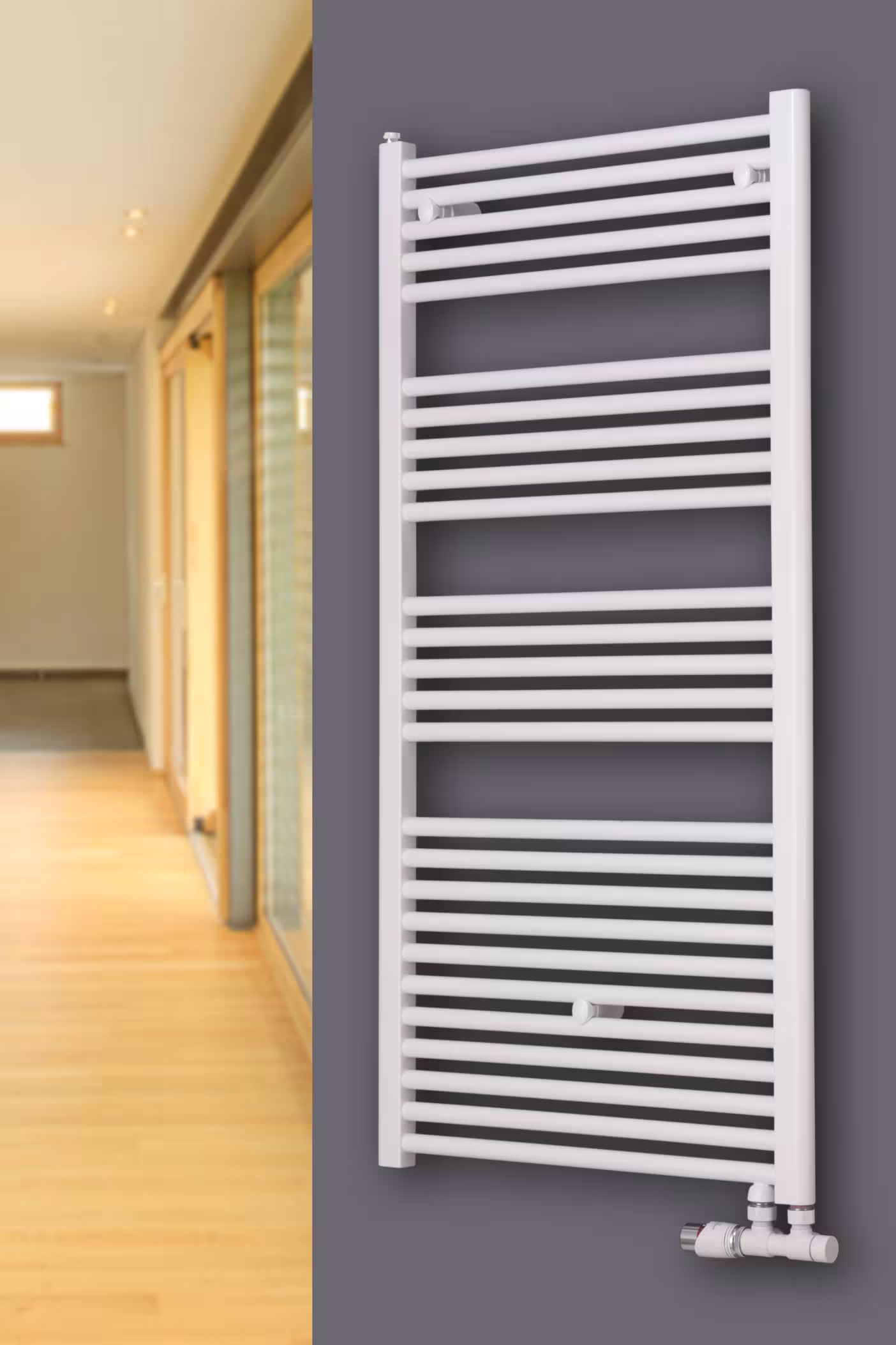 Badkamerradiator Hektor MAV 1209 mm x 600 mm 676 watt middenaansluiting offset wit RAL 9003 van Ximax Ximax badkamerradiator Hektor MAV middenaansluiting offset wit RAL 9003, badkamerradiator, art.nr. 10931