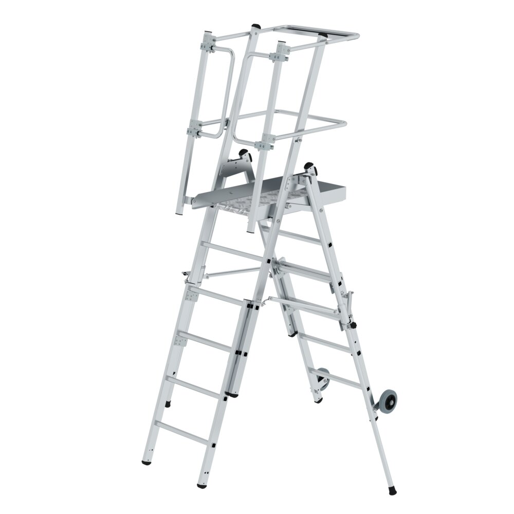 Munk FlexxStep 4-sport platformladder met telescopische verlenging, 2 sporten van Günzburger Steigtechnik Munk Flexxstep platformladder met telescopische verlenging uit de categorie platformladders, artikelnummer 052534