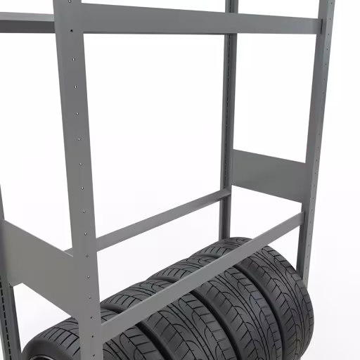 Figuur nr. 9 van het artikel basisrek, wielen-/bandenrek, 3500 x 1050 x 400 mm, verzinkt, 5 opslagniveaus met 150 kg vakbelasting per niveau uit de productgroep stellingrekken van het merk Schulte Lagertechnik.