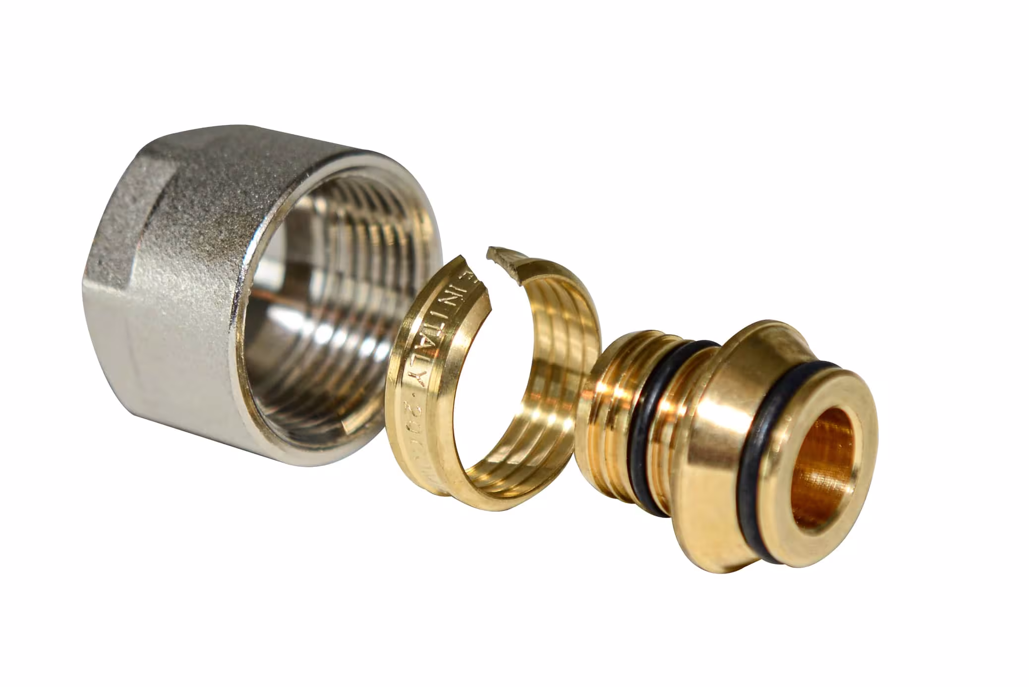 Knelfitting 12 x 1,3 voor wandverwarming van Zewotherm Zewotherm knelfitting, vloerverwarmingsverdeler, art.nr. 16010025