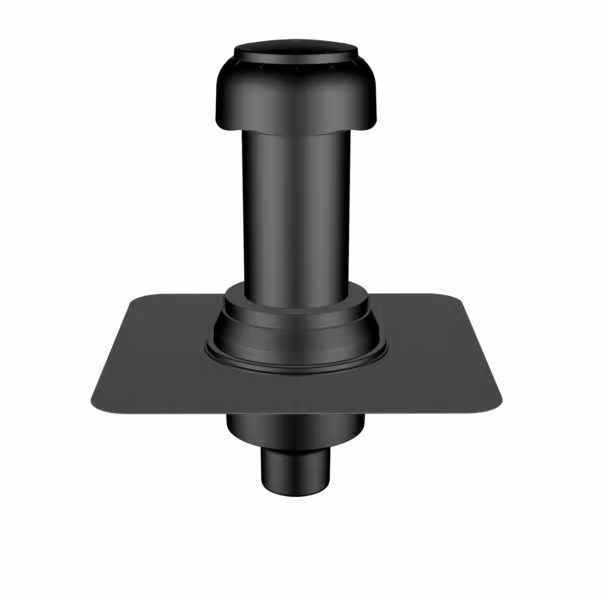 Flavent Pro woonkamerbeluchter, eendelig DN 110 met bitumenhuls van Klöber Flavent Pro woonkamerventilator, uit één stuk, dakdoorgangen geïsoleerd, art.nr. KF7001-100