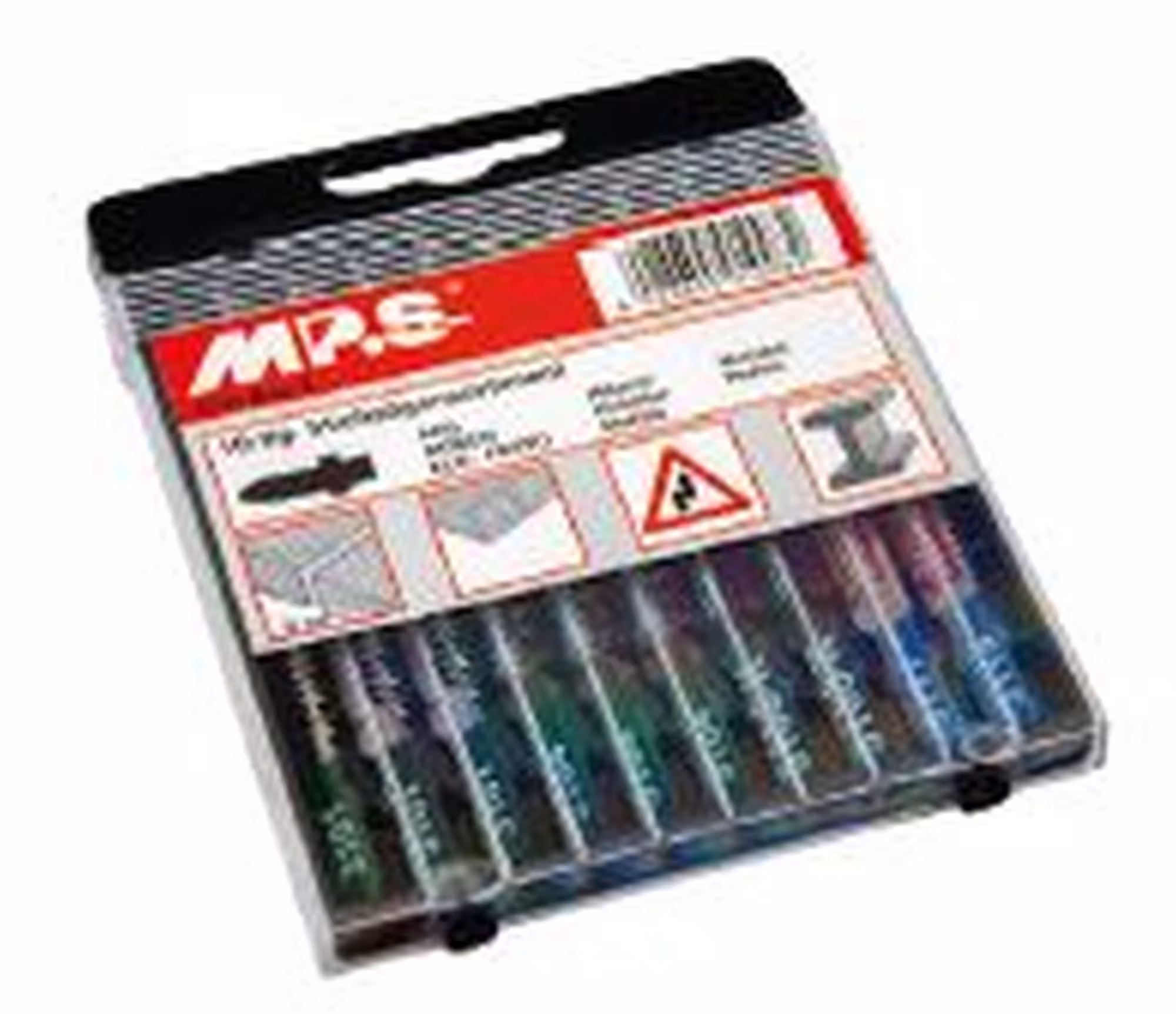 MPS decoupeerzaagbladenbox voor hout en metaal, 10-delig, zaagbladen, art.nr. 3100-BOX-8
