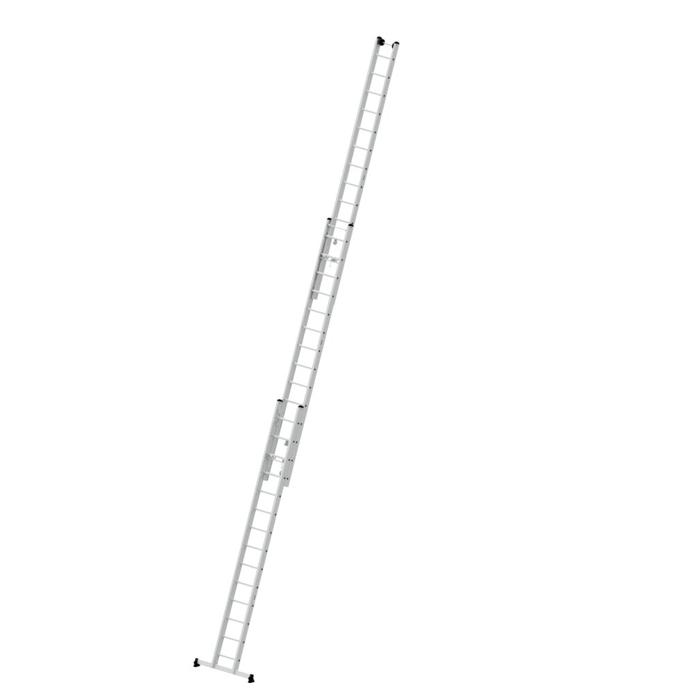 Munk 3-delige touwladder met nivello® traverse, 3x14 sporten, van Günzburger Steigtechnik Munk 3-delige touwladder met Nivello® dwarsbalk uit de categorie uitschuifladders, touwladders met artikelnummer 022414
