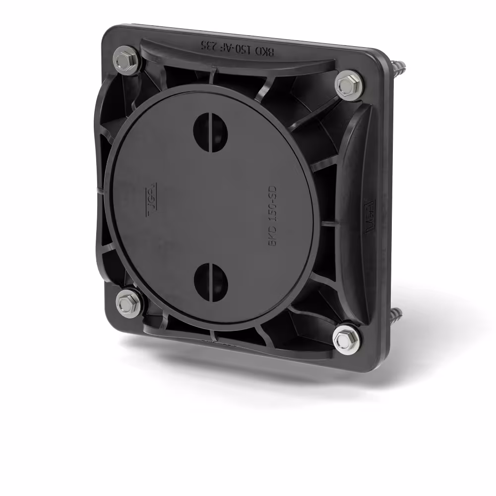 Bouwflens BKD150-AF-235/BE-A4 RVS V4A van het merk UGA System-Technik uit het assortiment muurdoorvoeren