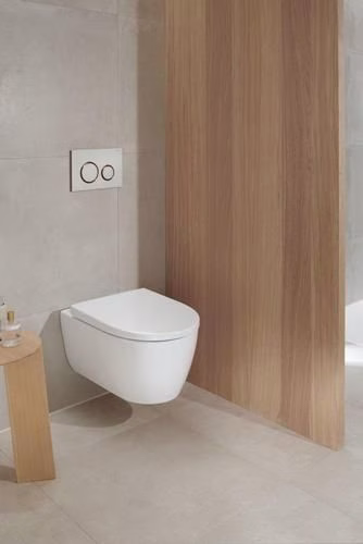 Detailbild 4065554 Geberit iCon Set wandcloset met closetzitting, Rimfree spoeling, gesloten vorm, diepte: 53cm, wit