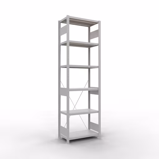 Figuur nr. 12 van het artikel basisplank, legbord, insteeksysteem MULTIplus250, 2500 x 750 x 400 mm, 6 legborden, kruisschoor, RAL 7035 lichtgrijs uit de productgroep insteeksysteem van Schulte Lagertechnik.