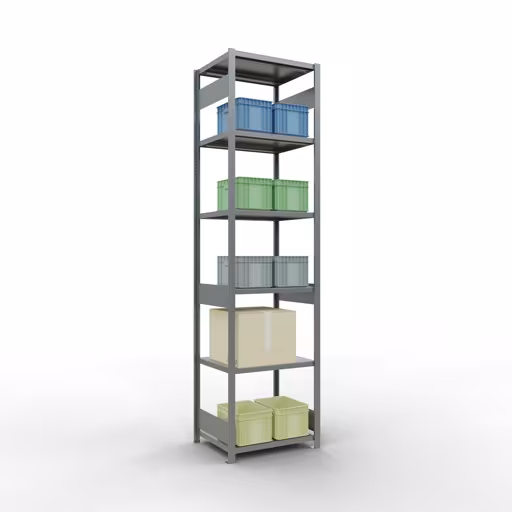 Productafbeelding nr. 15 van het artikel basisplank, legbord, insteeksysteem MULTIplus250, 3000 x 750 x 600 mm, 7 legborden, lengtestangen, verzinkt Figuur nr. 15 van het artikel basisrek, legplank, insteeksysteem MULTIplus250, 3000 x 750 x 600 mm, 7 legborden, lengtestangen, verzinkt uit de insteeksysteem productgroep van Schulte Lagertechnik.