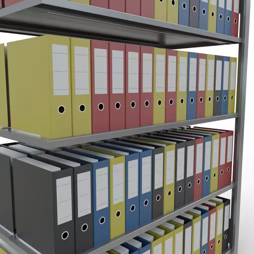 Afbeelding nr. 14 van het artikel, kantoorrekken, insteeksysteem MULTIplus150, 1800 x 1300 x 600 mm, 5 legborden, verzinkt, met middenaanslag uit de productgroep kantoorrekken van Schulte Lagertechnik