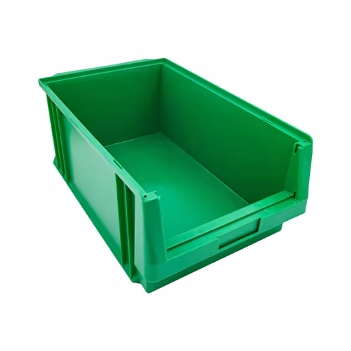 Open opbergdoos, dxbxh, 500x315x200 mm, groen, polypropyleen van Schulte Lagertechnik Open opbergdoos, dxbxh, 500x315x200 mm, groen, polypropyleen, opbergruimte voor kleine onderdelen, art.nr. 20202