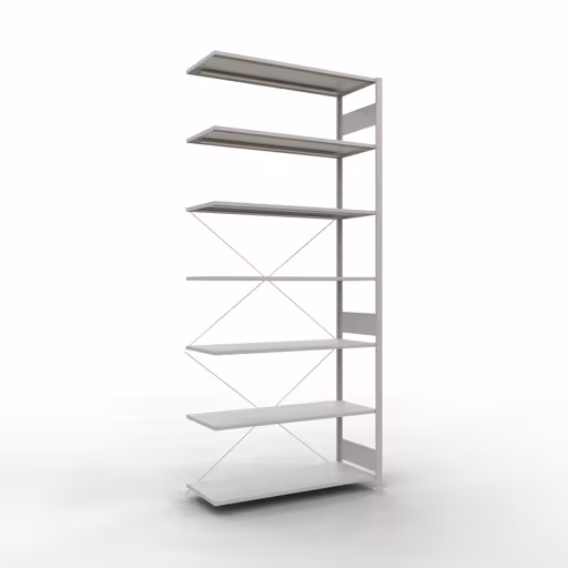 Insteeksysteem opzetplank 3000x1300x500 mm, type 150 kg, lichtgrijs van Schulte Lagertechnik met het artikelnr. 32657-130