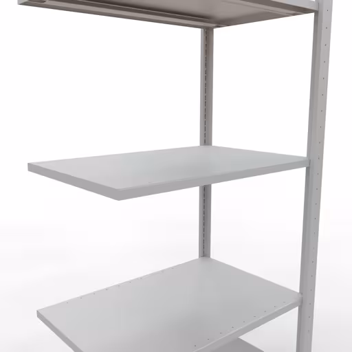 Productafbeelding nr. 6 van het artikel aanbouwrekken, legbordstellingen, insteeksysteem MULTIplus150, 2000 x 750 x 500 mm, 5 legborden, RAL 7035 lichtgrijs uit het assortiment insteeksysteem van Schulte Lagertechnik