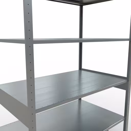 Basisplank, legbord, insteeksysteem MULTIplus150, 2500 x 1300 x 800 mm (HxBxD), 6 legborden, lengtestangen, verzinkt met artikelnr. 12781-130-LR Basisplank, legbord, insteeksysteem MULTIplus150, 2500 x 1300 x 800 mm, 6 legborden, lengtestangen, verzinkt van Schulte Lagertechnik uit de categorie insteeksysteem