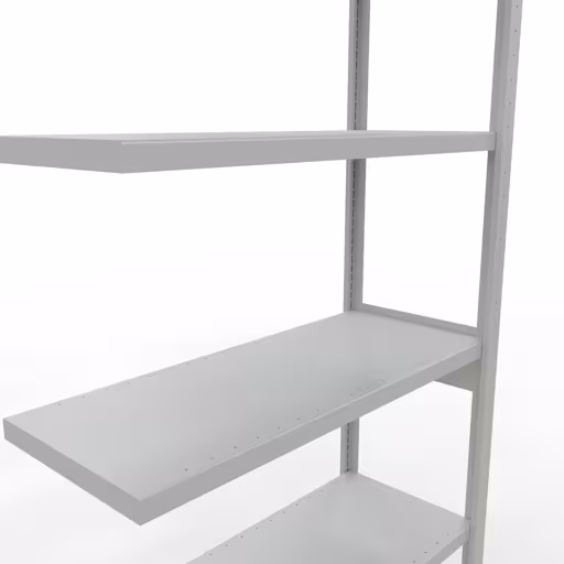 Afbeelding nr. 12 van het artikel aanbouwrekken, stellingrekken, insteeksysteem MULTIplus330, 2500 x 1000 x 400 mm, 6 legborden, lengtestangen, RAL 7035 lichtgrijs uit de productgroep insteeksysteem van het merk Schulte Lagertechnik
