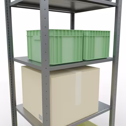 Basisplank, legbord, insteeksysteem MULTIplus150, 2000 x 750 x 600 mm, 5 legborden, verzinkt van het merk Schulte Lagertechnik uit het assortiment insteeksysteem