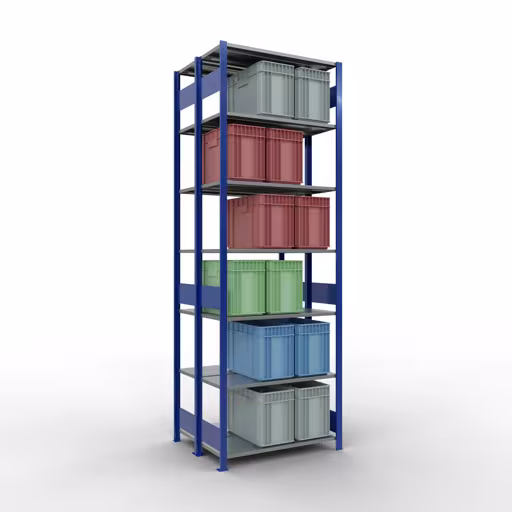 Extra afbeelding van het artikel basisplank, dubbele plank, plankinsteeksysteem MULTIplus150, 3000 x 1000 x (2x400) mm (HxBxD), 2x7 planken, lengtestangen, RAL 5010 gentiaanblauw Extra afbeelding van het artikel Basisplank, dubbele plank, plankinsteeksysteem MULTIplus150, 3000 x 1000 x (2x400) mm, 2x7 planken, lengtestangen, RAL 5010 gentiaanblauw uit dubbele planken