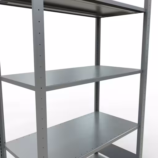 Extra afbeelding van het artikel Basisplank, legbord, insteeksysteem MULTIplus150, 2000 x 1000 x 500 mm (HxBxD), 5 legborden, lengtestangen, verzinkt Extra afbeelding van het artikel Basisplank, legplank, insteeksysteem MULTIplus150, 2000 x 1000 x 500 mm, 5 legborden, lengtestangen, verzinkt vanaf basisplank
