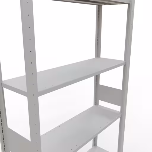 Productafbeelding nr. 15 van het artikel basisplank, legbord, insteeksysteem MULTIplus85, 3000 x 1000 x 300 mm (HxBxD), 7 legborden, lengtestangen, RAL 7035 lichtgrijs Figuur nr. 15 van het artikel basisrek, legplank-insteeksysteem MULTIplus85, 3000 x 1000 x 300 mm, 7 legborden, RAL 7035 lichtgrijs uit de productgroep insteeksysteem van het merk Schulte Lagertechnik.