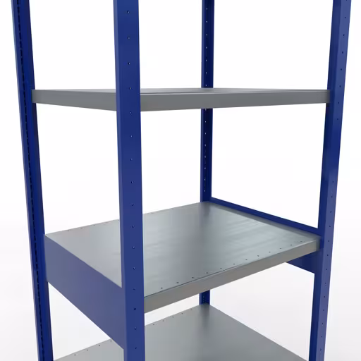 Figuur nr. 14 van het artikel basisrek, legbord, insteeksysteem MULTIplus250, 2500 x 750 x 600 mm, 6 legborden, lengtestangen, RAL 5010 gentiaanblauw/verzinkt/verzinkt uit de insteeksysteem productgroep van Schulte Lagertechnik.