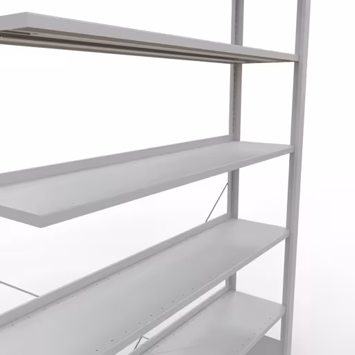 Afbeelding nr. 14 van het artikel, kantoorrekken, insteeksysteem MULTIplus85, 2300 x 1300 x 300 mm, 7 planken, met aanslaglijst, lichtgrijs uit de productgroep kantoorrekken van Schulte Lagertechnik