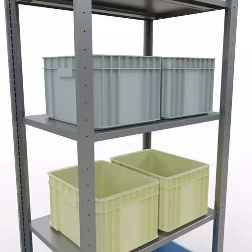 Productafbeelding nr. 13 van het artikel basisrek, legbord, insteeksysteem MULTIplus150, 2000 x 750 x 500 mm, 5 legborden, verzinkt uit het insteeksysteem assortiment van Schulte Lagertechnik