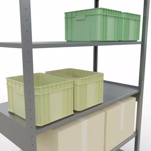 Insteeksysteem basisplank 2500x1300x600 mm, type 150 kg, verzinkt met artikelnr. 12761-130 Insteeksysteem basisplank 2500x1300x600 mm, type 150 kg, verzinkt van Schulte Lagertechnik uit de categorie insteeksysteem