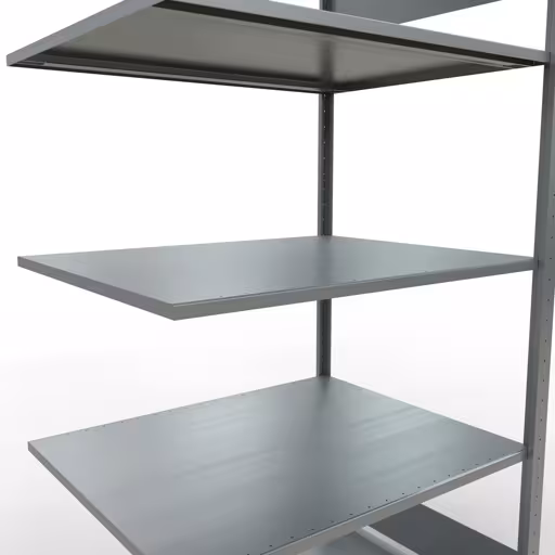 Aanbouwrekken, rekken, insteeksysteem MULTIplus150, 2000 x 1000 x 800 mm, 5 legborden, lengtestangen, verzinkt van Schulte Lagertechnik uit het assortiment insteeksysteem