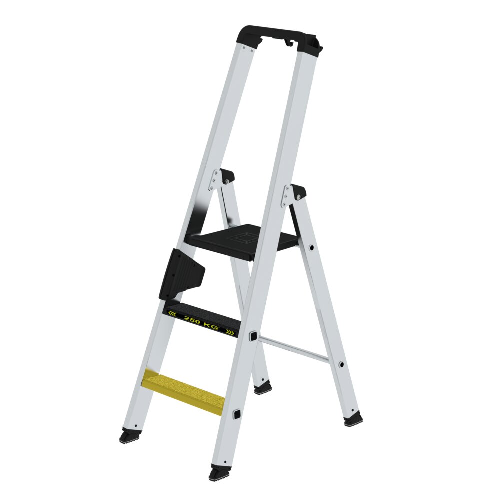 Munk trapladder, draagvermogen 250 kg, enkelzijdige toegang met kliksysteem R13, uit de categorie trapladders, artikelnummer 042703