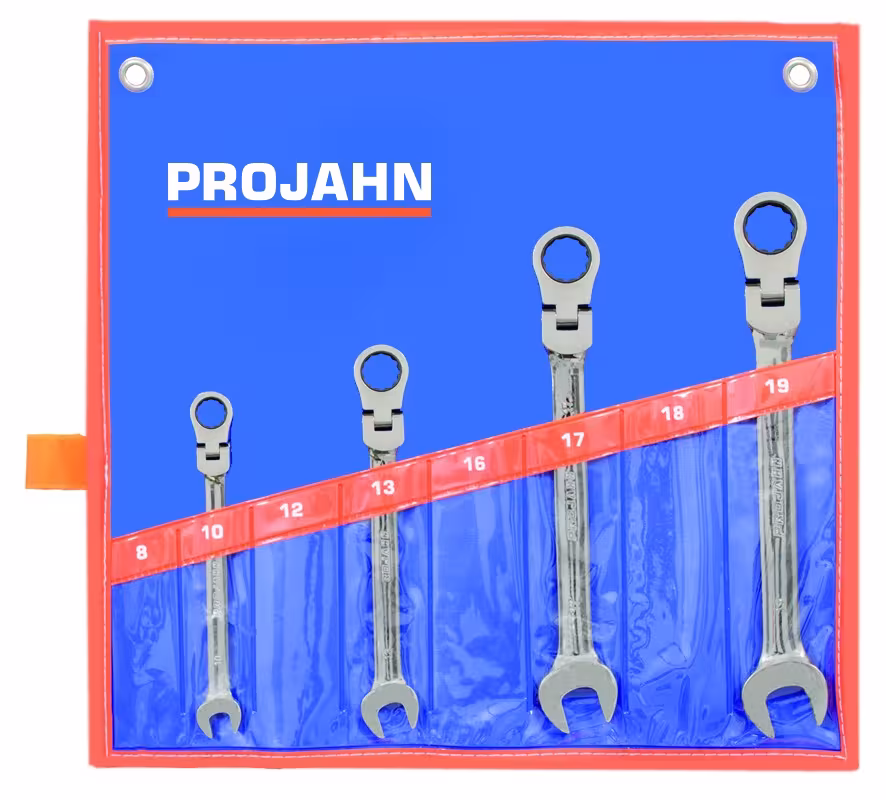 GearTech sleutelset flexibele roltas 4 stuks 10 - 13 - 17 - 19 mm van het merk PROJAHN uit het assortiment sleutels