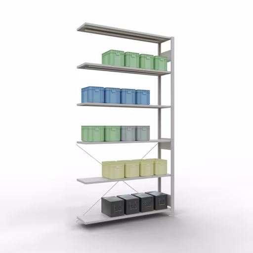Productafbeelding nr. 11 van het artikel insteeksysteem opzetplank 2500x1300x300 mm, type 150 kg, lichtgrijs uit het insteeksysteem assortiment van Schulte Lagertechnik