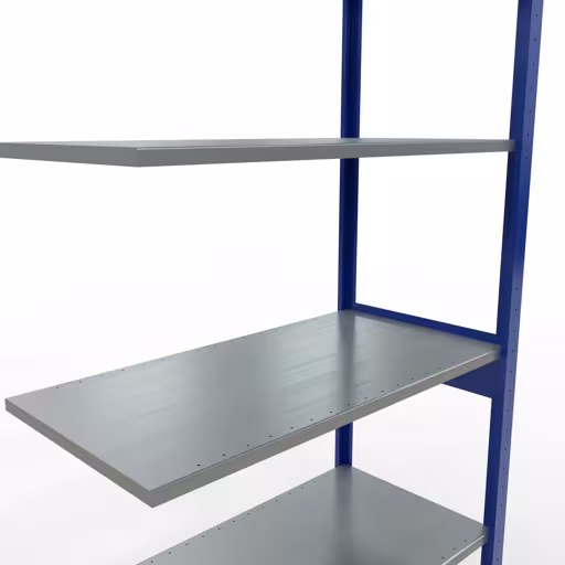 Aanbouwrekken, rekken, insteeksysteem MULTIplus150, 2500 x 1000 x 500 mm, 6 legborden, lengtestangen, RAL 5010 gentiaanblauw/verzinkt met GTIN 4004514280732 Aanbouwrekken, legbordstellingen, insteeksysteem MULTIplus150, 2500 x 1000 x 500 mm, 6 legborden, lengtestangen, RAL 5010 gentiaanblauw/verzinkt van Schulte Lagertechnik met artikelnr. 12756-LR-B