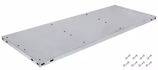 Extra plank BASIC70 900 x 350, verzinkt, incl. 8 schroeven + moeren van Schulte Lagertechnik uit het assortiment schroefsystemen